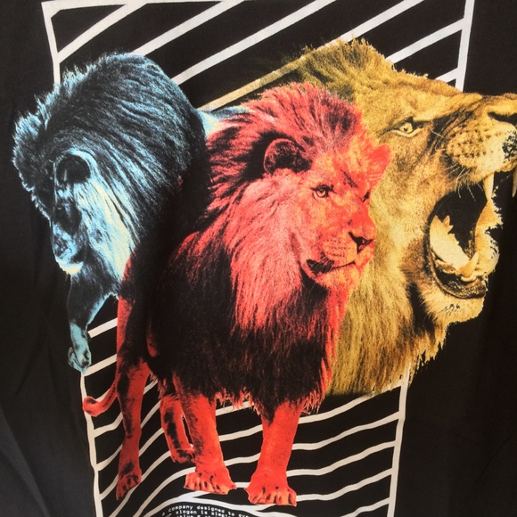 LRG men's 3-headed jungle king triple lion head t-shirt - Picture 2 of 4